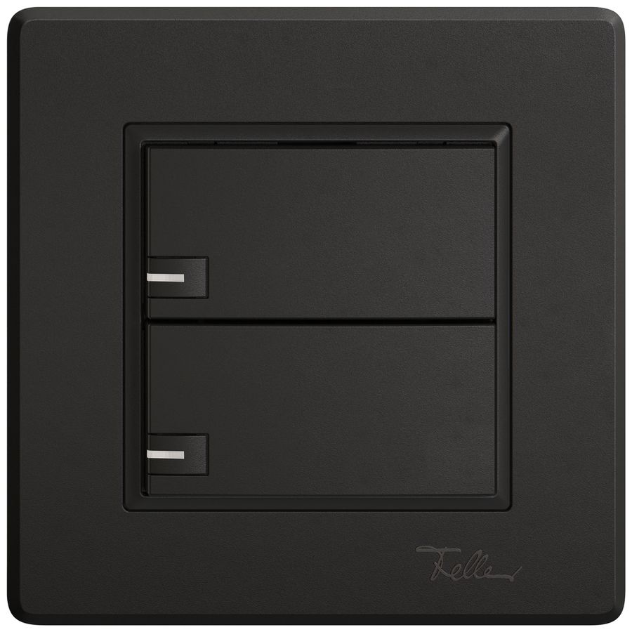 UP-Universaltaster EDIZIO.liv UNI SNAPFIX® m.LED RGB 2× 1-Tbed.sz