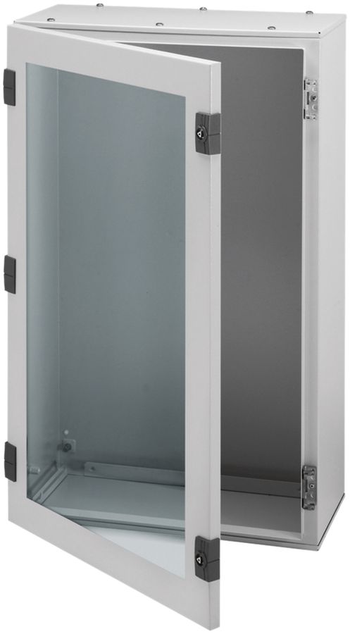 Coffret AP Hager Orion.Plus acier 300×500×200mm IP65 SKI panneton 2× grc porte