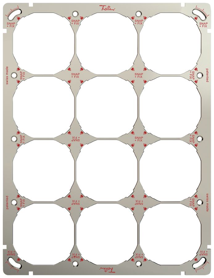 Befestigungsplatte mit SNAPFIX®-Befestigungssystem 4×3 oder 3×4 257×197mm
