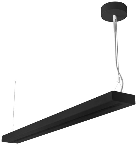 LED-Pendelleuchte LEDVANCE LINEAR 55W 6650lm 3000K EM3h 1210mm schwarz