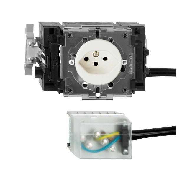 Prise INC FH T13 L3 blanc 53mm Snap pour câbl.plat powerbus