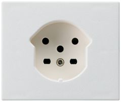 Prise type 15 INC Hager FLF avec bornes à vis blanc