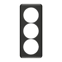 Placca di copertura 3×1 58-58-58mm nero