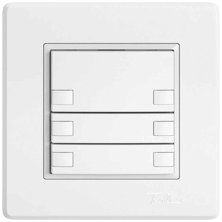 Pulsante KNX RGB INC EDIZIO.liv SNAPFIX® sensore temp.s.LED 6× com.1T bi