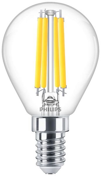 Lampe LED Philips MAS VLE E14 3.4W 470lm 927 VAR Ø45×80mm P45 clair