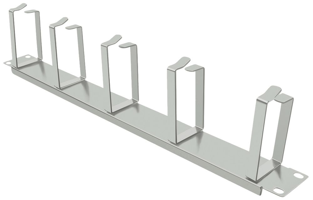 Rangierpanel 19" VALUE, 5× Kabelring Typ G 44×87mm 1HE St grau