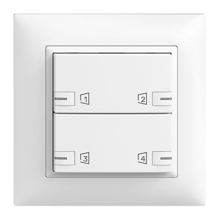 Kit de montage ENC EDIZIOdue zeptrionAIR, WLAN, LED-RGB, 2×touche, 2×commande bc