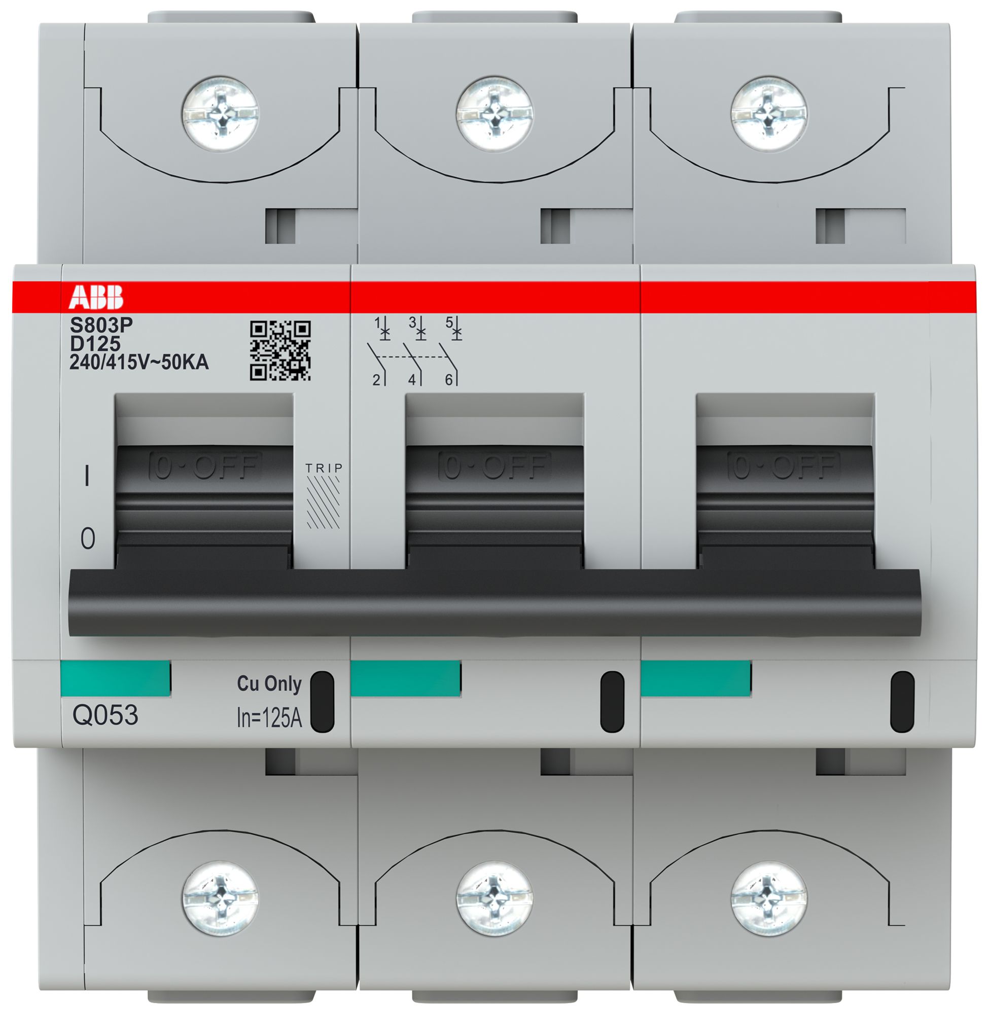 Leitungsschutzschalter ABB S803P-D125 3P 400V D-125A 50kA 5TE