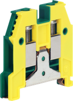 Schutzleiter-Reihenklemme Woertz 4…10mm² Schraubanschluss 2×1 TH35 grün/gelb