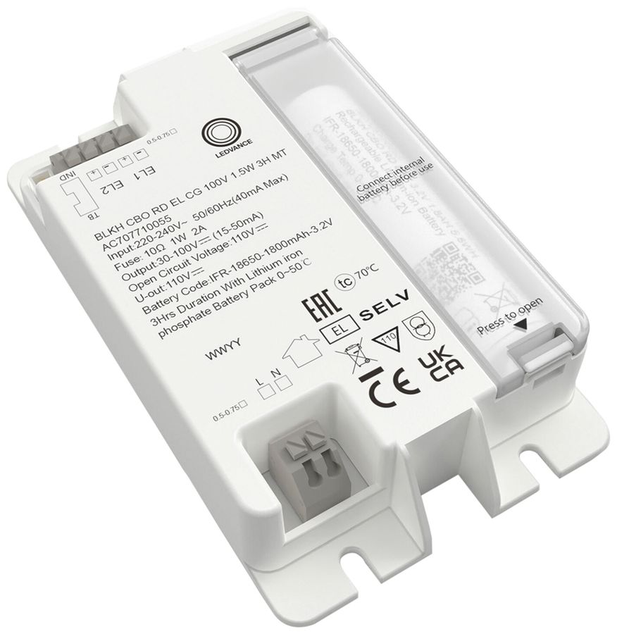 Notlicht-Set LEDVANCE BLKH CBO RD 1.5W LED 3h Prüftaste