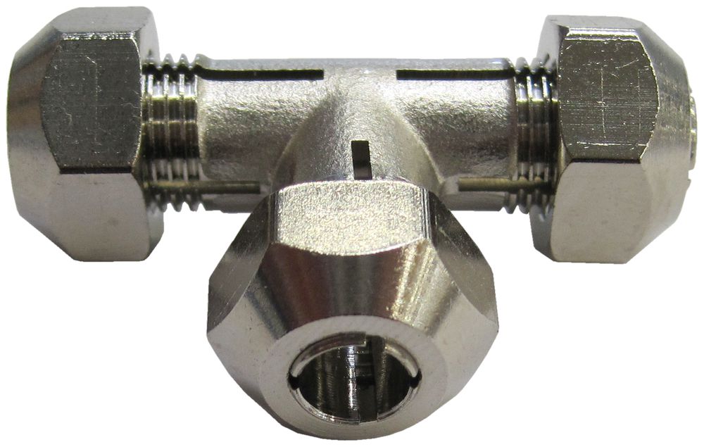 Raccordo concentrico T Gardy 6mm ottone