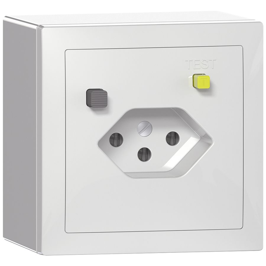 Presa FI AP SIDUS T13 30mA bianco lucido