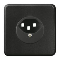 Kit frontale INC FH 1×T23 nero per presa, morsetti a vite