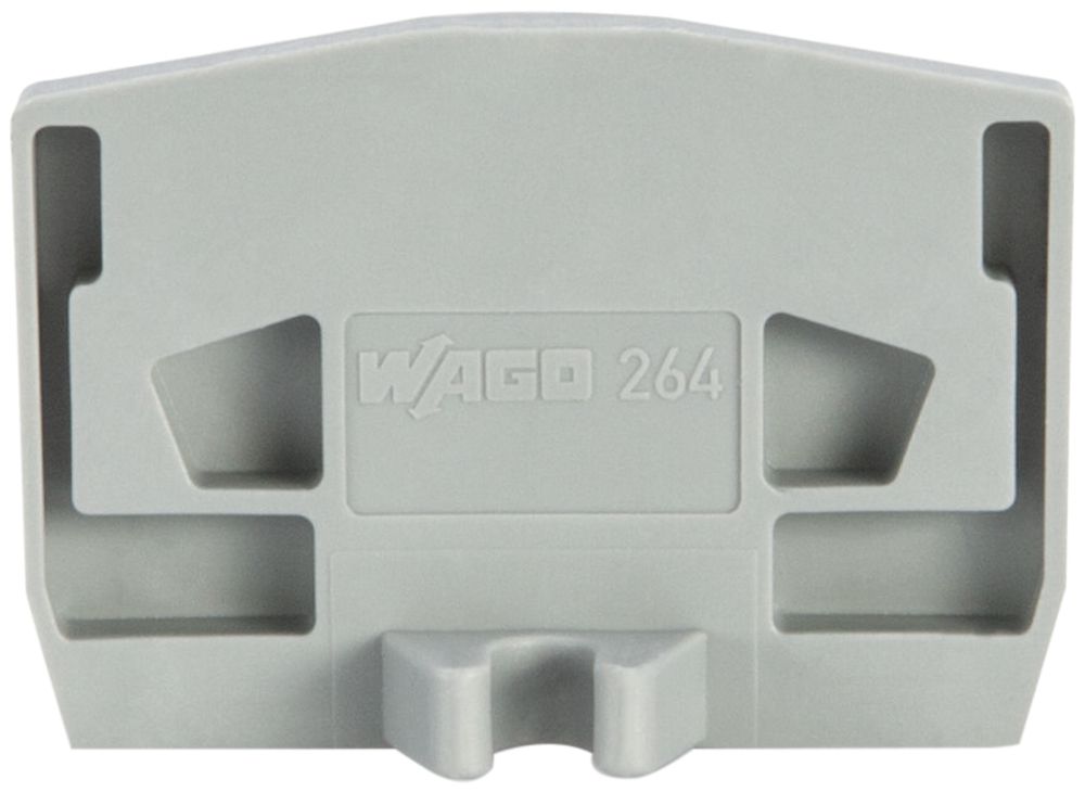 Abschluss/Zwischenplatte WAGO 2.5mm² grau für DIN-15