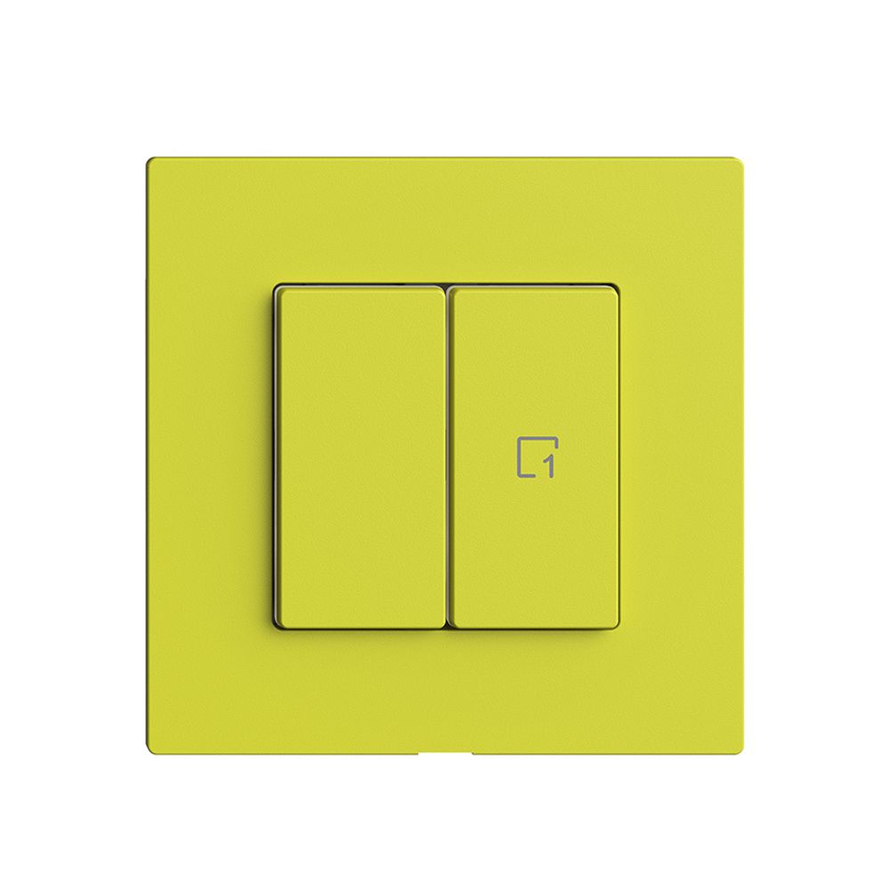 Abdeckset zu Druckschalter 1K Szene/2T Edue Wiser lemon