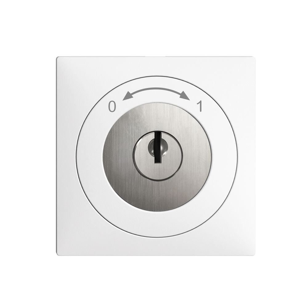 Contact pivotant ENC 0<-->1 EDIZIOdue blanc avec serrure de sûreté