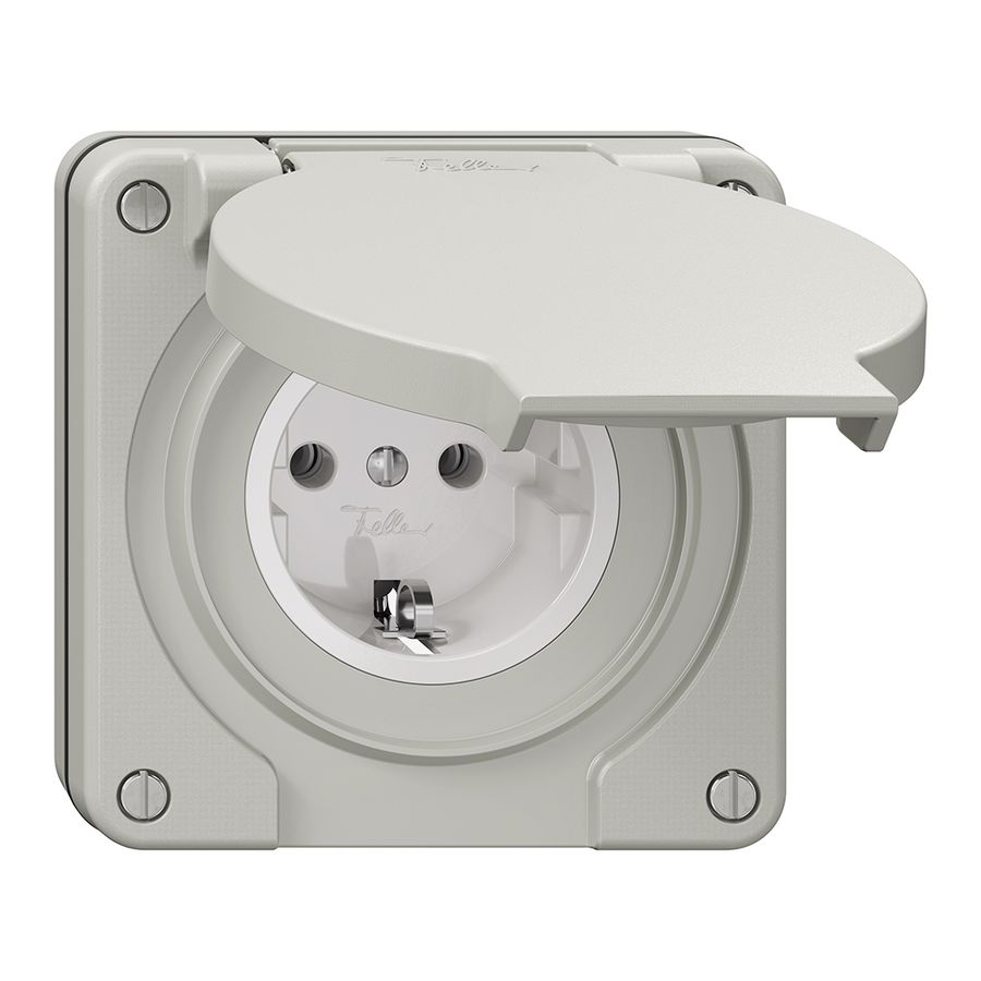 Prise NUP NEVO, SCHUKO, gris clair