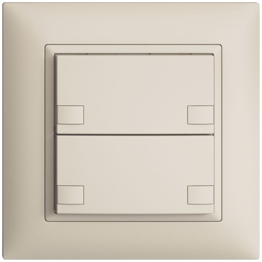 Poussoir ENC KNX 2× EDIZIOdue colore crema RGB sans LED