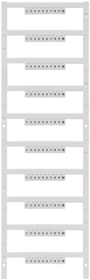 Marqueur de borne Weidmüller Dekafix 5/3.5 MC impression: 1…10, vertical blanc