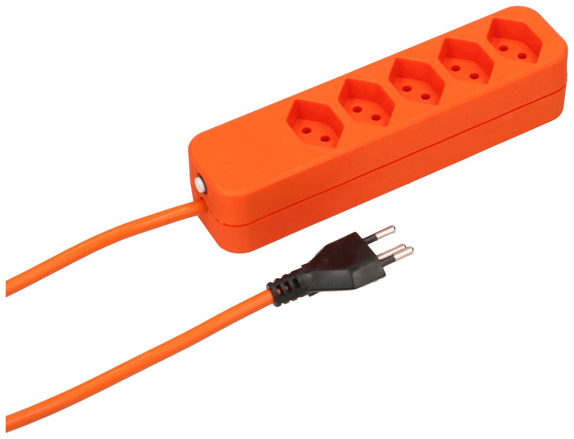 Prise multiple MAX HAURI Swiss-Line 5m 5×T13 orange 2×aimant