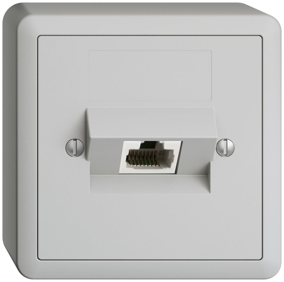 Presa AP 1×RJ45/u 4P ITplus EDIZIOdue grigio chiaro