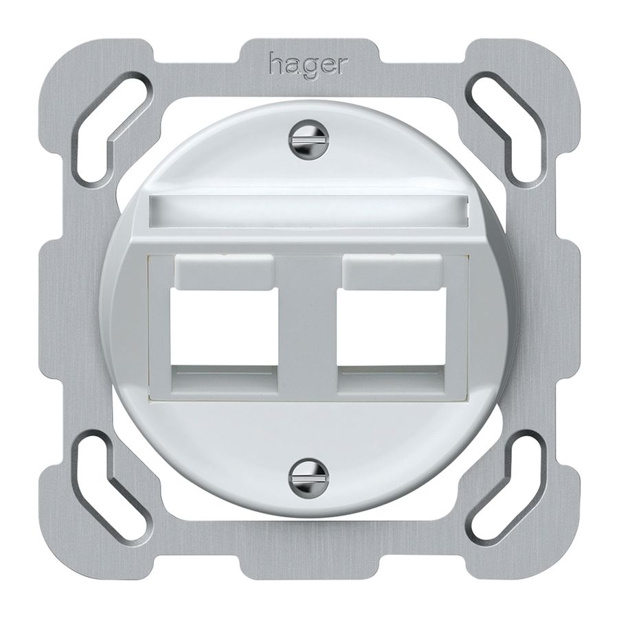 UP-Montageset origin schräg 2×Keystone 77×77mm weiss