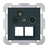 UP-Antennendose R/TV-Daten kallysto HMS B 2GHz 10.5db schwarz