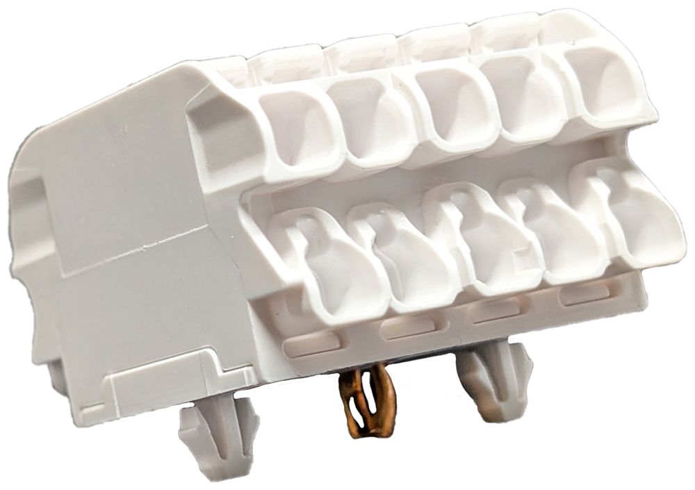 Verbindungsklemme 5P 0.5…2.5mm² steckbare Erdung ws