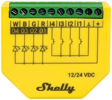 LED-Betriebsgerät Shelly Plus RGBW PM Bt/Wi-Fi 1×Ausg 0…240W 12…24V 42×37mm gelb