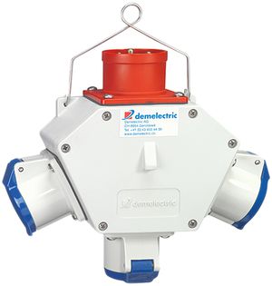 Deviatore incrociato HG840 3×CEE16/3 con spina 1×CEE16/5