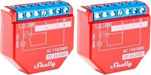 Shelly Plus 1PM WiFi-Switch 2er Pack WLAN Schalt-Messaktor, 16 A, Bluetooth