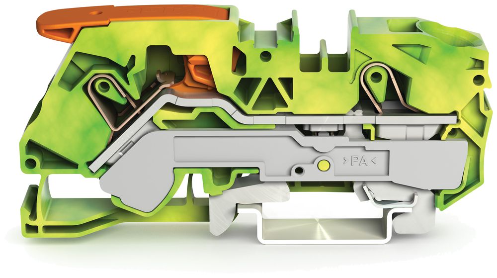 Borne de protection WAGO TOPJOB-S 16mm² 2L vert/jaune série 2116