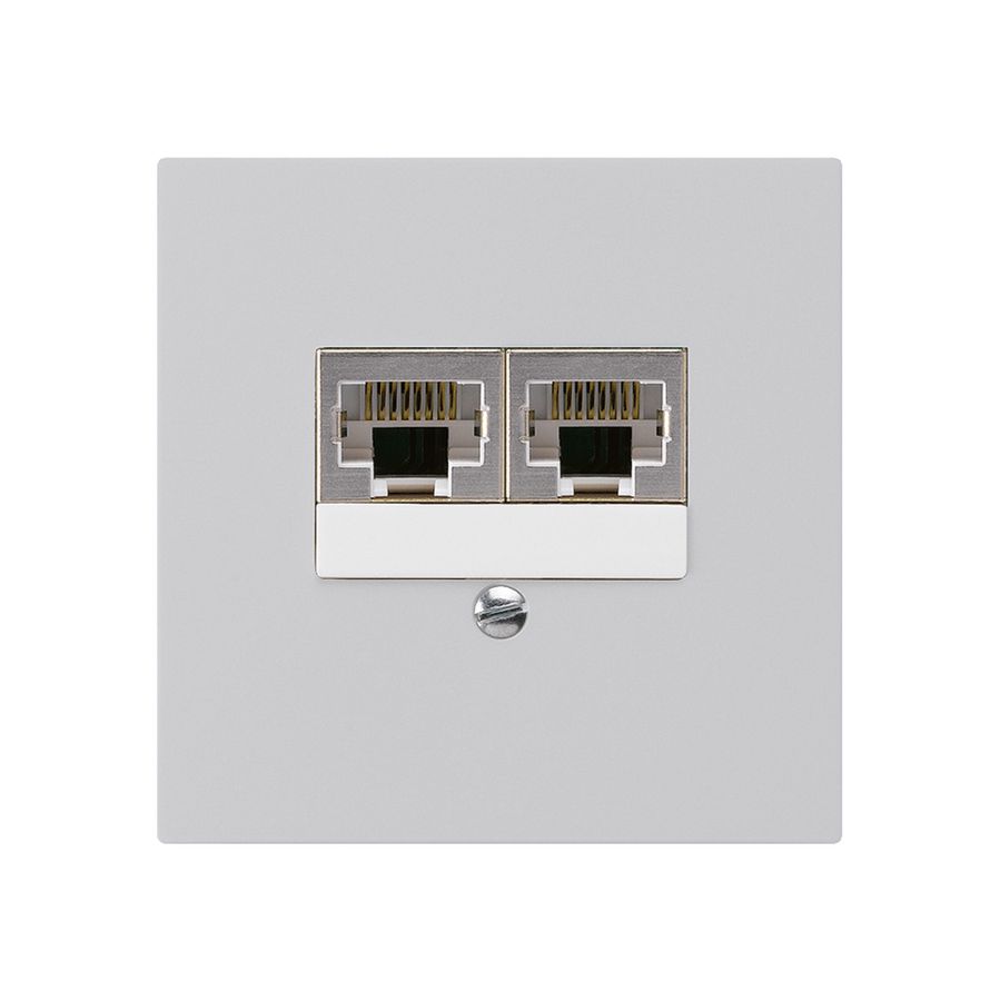 UP-Dose kallysto 2×RJ45s getrennt hellgrau