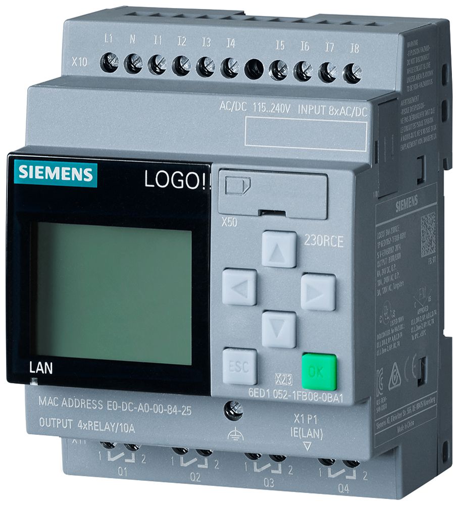 Modulo logico PLC Siemens LOGO!8.3 230RCE, 8ED/4UD