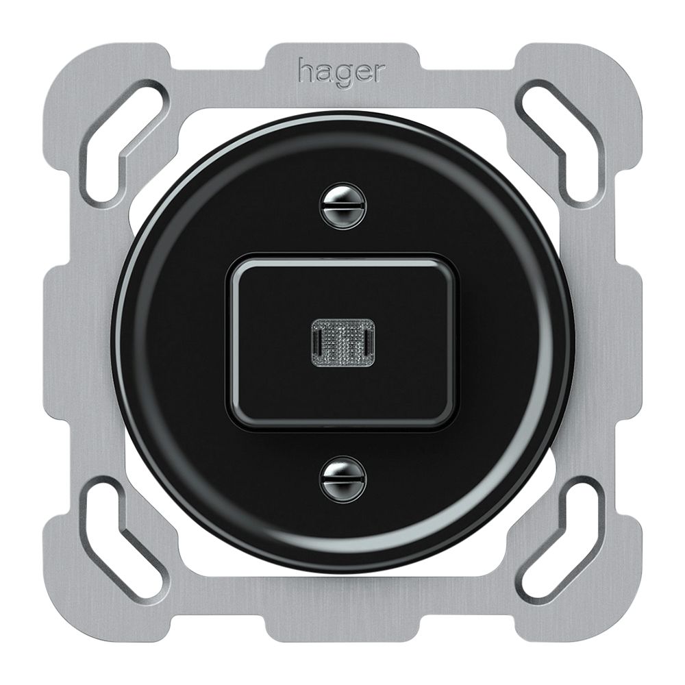 UP-Leuchtdruckschalter origin Sch 6 LED 77×77mm schwarz