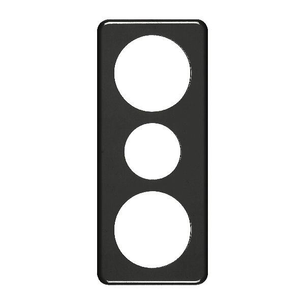 Abdeckplatte 3×1 58-43-58mm schwarz