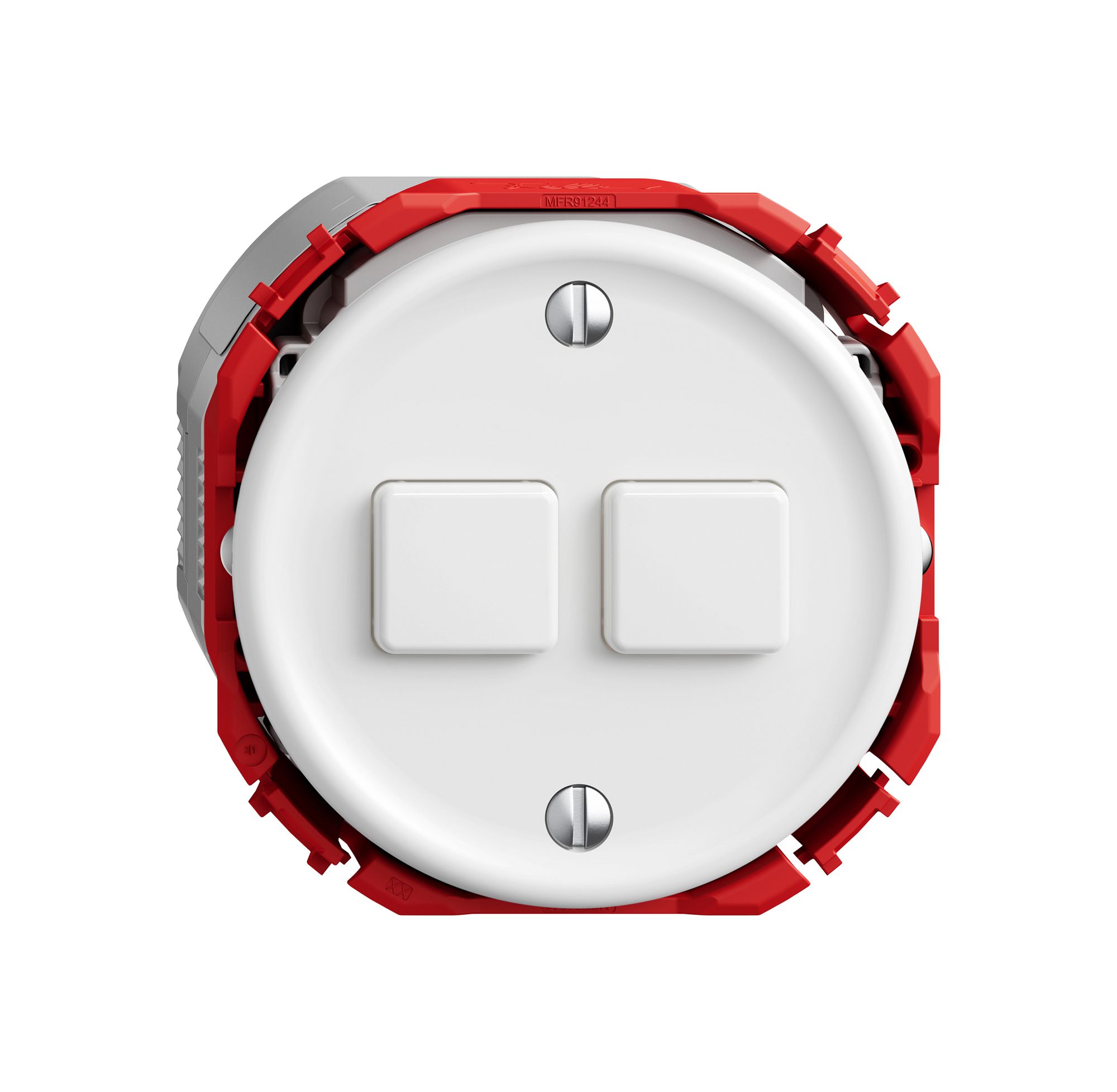 Druckschalter STANDARDdue Wiser SNAPFIX® 2 Kanal 2 Tasten ws