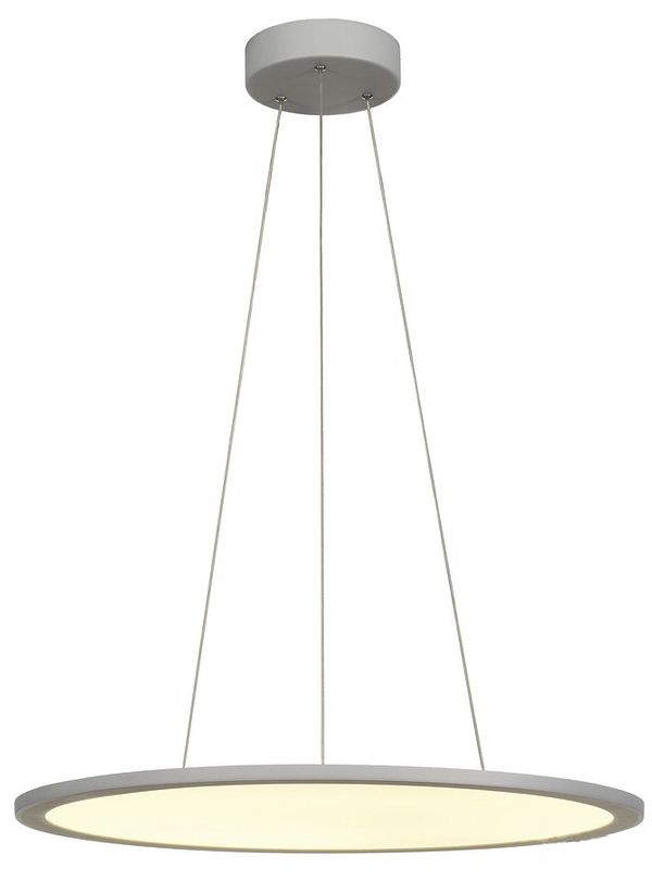 LED-Pendelleuchte SLV PANEL 60 ROUND DALI 43W 3150lm 3000K Ø600×32mm grau