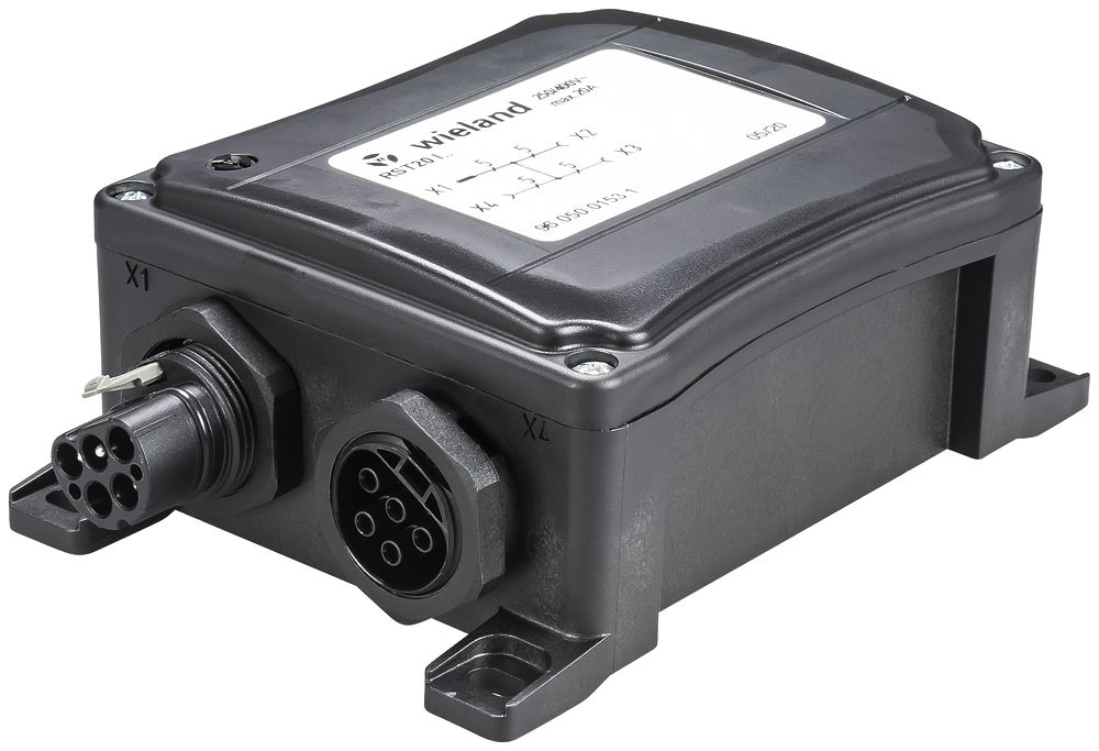 Boîte de distribution Wieland 5L noir