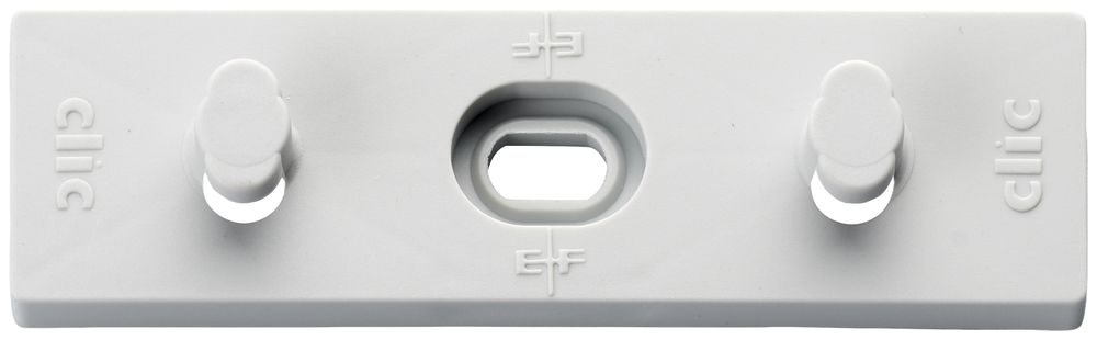 Plaque porteuse Clic 70×20×5mm gris clair