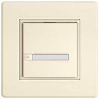 UP-KNX-Taster RGB EDIZIO.liv SNAPFIX® Temperaturfüh.RGB-LED Pap.1×T 1-Tbed.cr