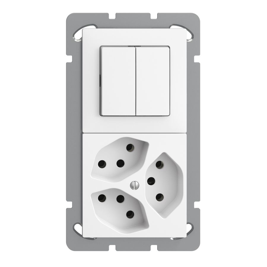 Combinaison ENC EDIZIOdue 1/1P+3×T13 blanc
