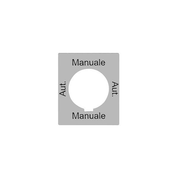 Disque indicateur Aut.-Manuale-Aut.- Manuale pour interr.à clé FLF