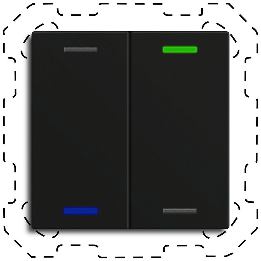 EB-Taster KNX RGBW MDT TAL-60T2016.02S Temp 2T/4B schwarz matt "neutral"