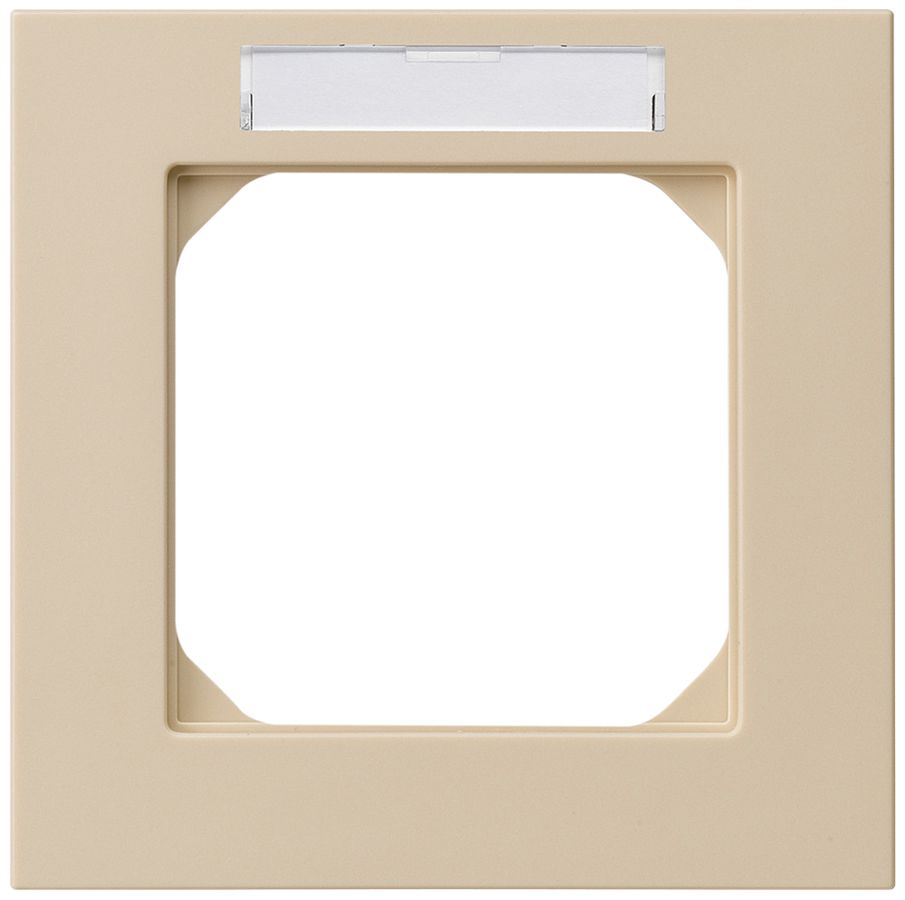 UP-Abdeckrahmen kallysto.pro 1×1 beige 94×94mm mit Beschriftungsrahmen