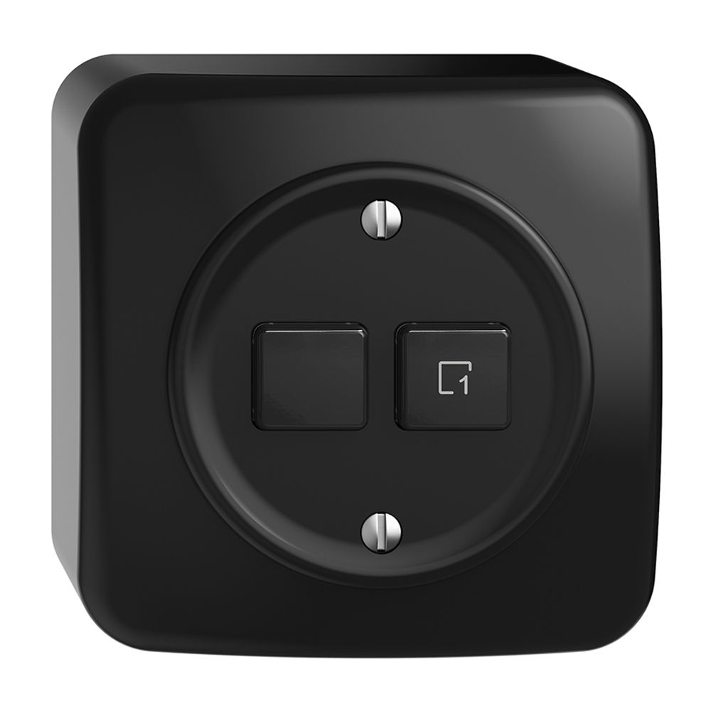 Interrupteur AP 1K/2T scène Sdue Wiser noir