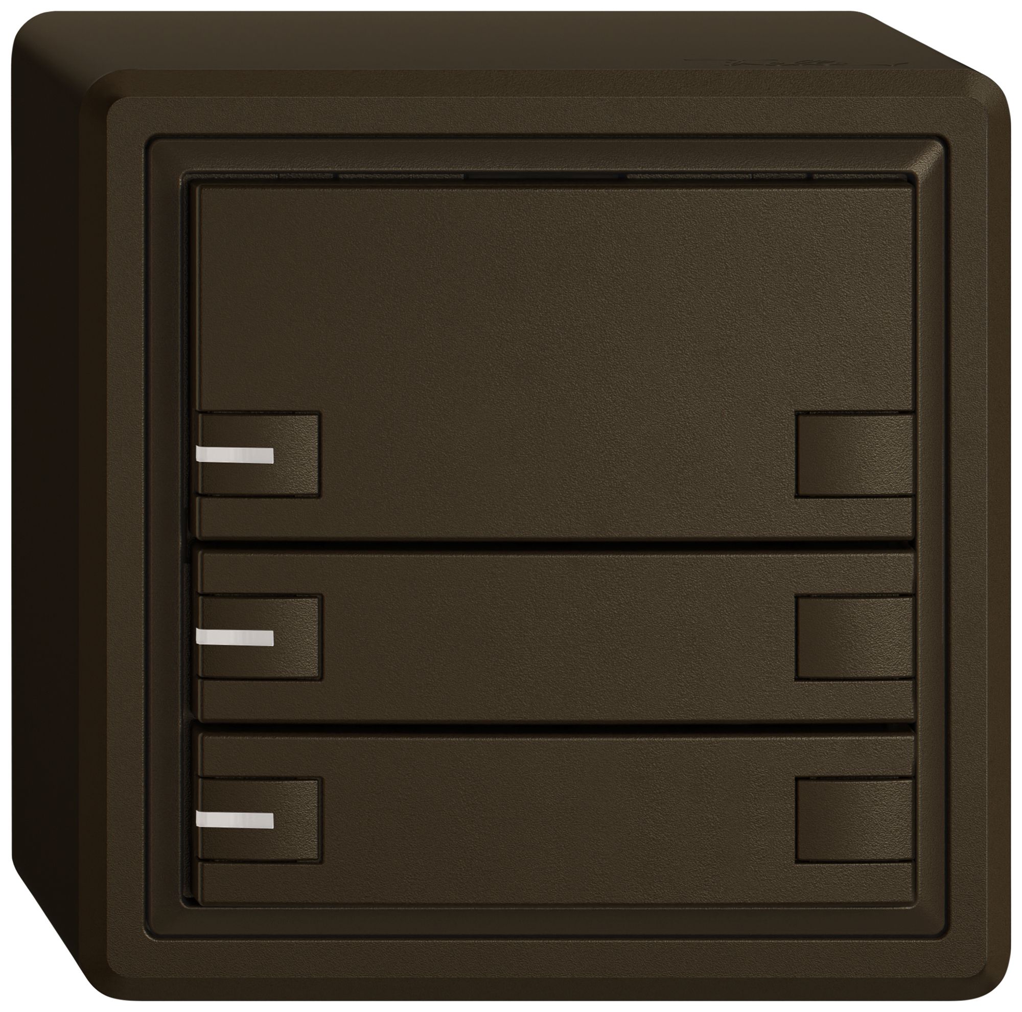 Poussoir KNX RGB AP EDIZIO.liv SNAPFIX® capteur temp.RGB-LED 3× comm.2T br