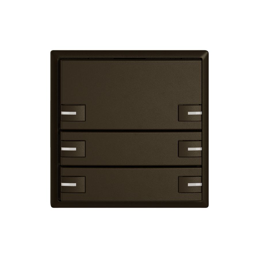 Pulsante KNX RGB EDIZIO.liv SNAPFIX® sensore temp.RGB-LED 6× com.1T ma