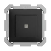 UP-Leuchttaster EDIZIOdue A-R/1P schwarz, mit Linse, LED gelb