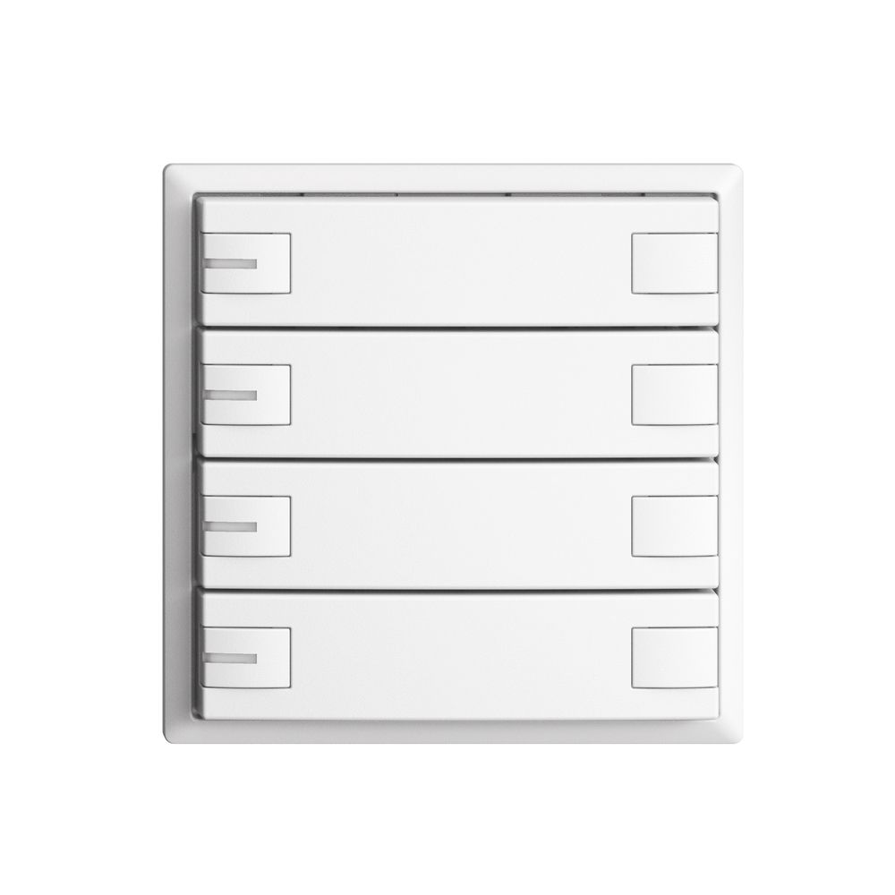 KNX-Taster RGB EDUE, 250mW, m.RGB-LED, 4×Taste, 2×Tastenb., ws